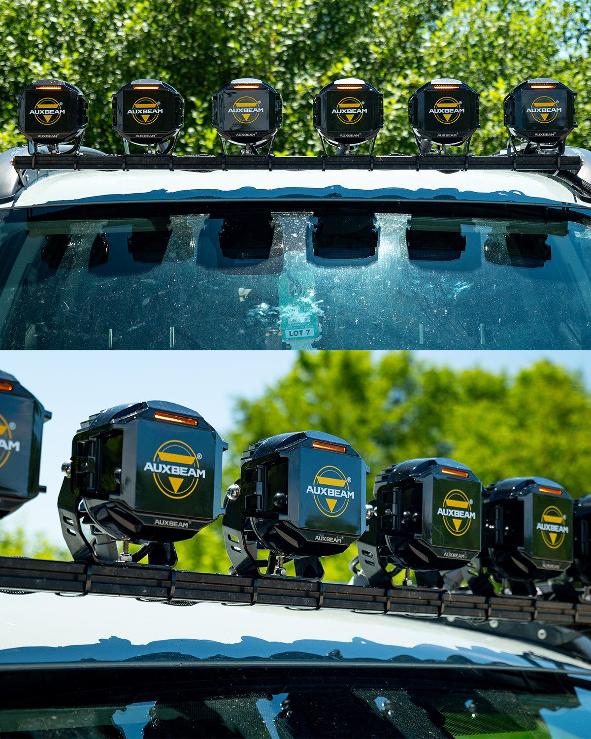 V-max Series 6Pcs Side Shooter Pod Lights with Power Harness