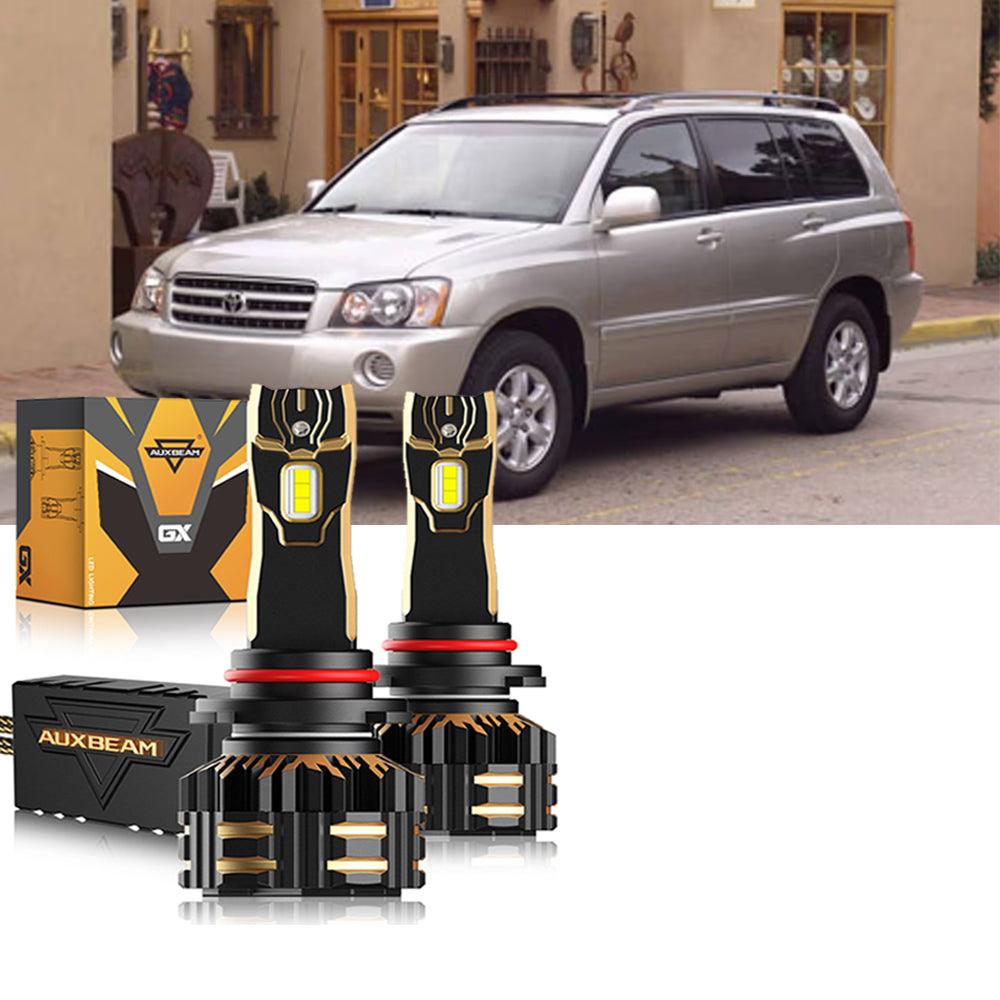 For 2001-2003 Toyota Highlander 9005 9006 LED Headlight Bulbs Bundle
