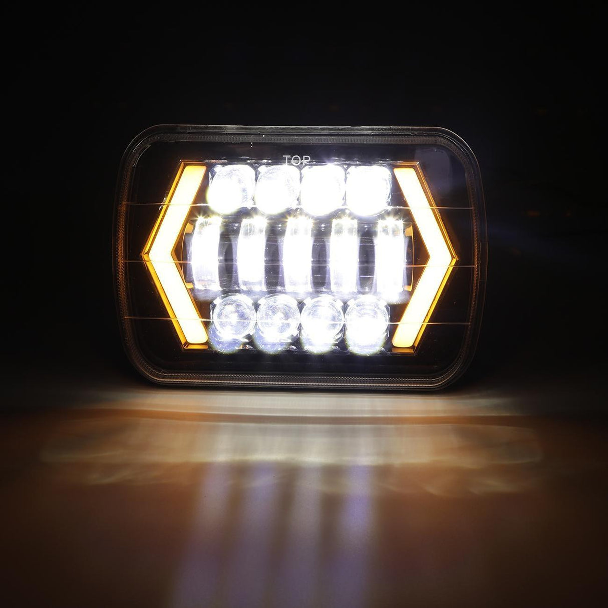 (2pcs/set) 7x6 Inch LED Projector Headlights with Hi-Lo Beam & Halo Ring DRL for Jeep Wrangler YJ XJ MJ