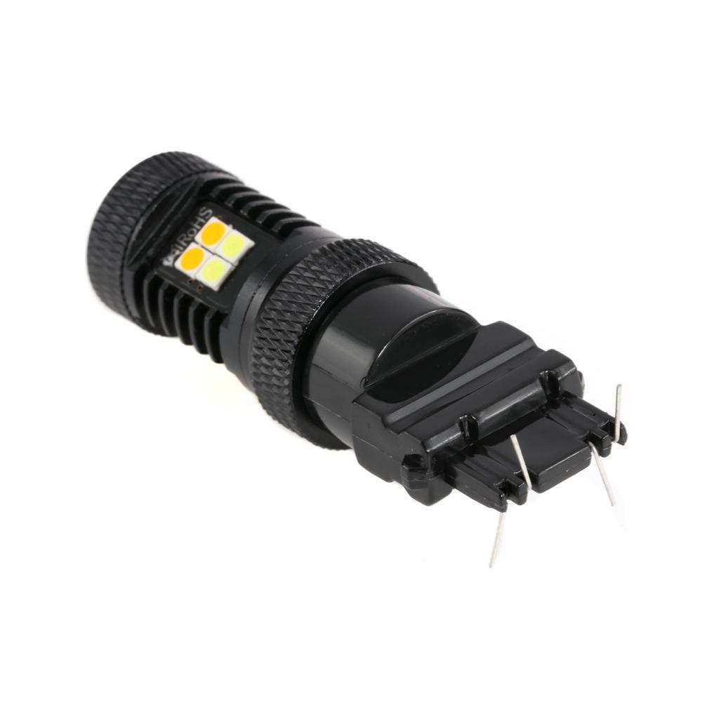 T25 3157 3156 LED Front Turn Signal & DRL Light Bulbs 300% High Brightness Dual Color Switchback White & Amber | 2 Bulbs