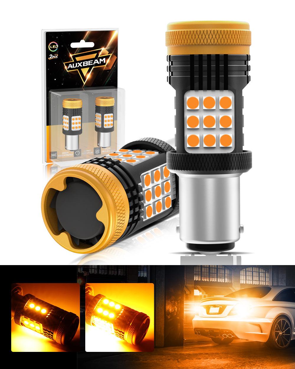 (2pcs/set) 🆕1157 BAY15D 1156 BA15S BAU15S White Amber Red Canbus Error Free No Hyper Flash LED Turn Signal DRL Brake Light Tail Light Reversing Light Bulbs Fan Cooling