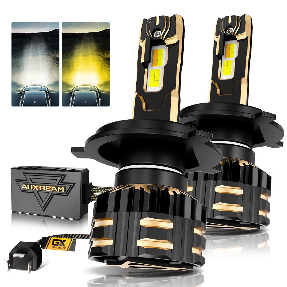H4 LED Headlight Bulbs 110W 25000LM GX Bi-Color Series High Power & Brightness Dual Color Switchback | 2 Bulbs