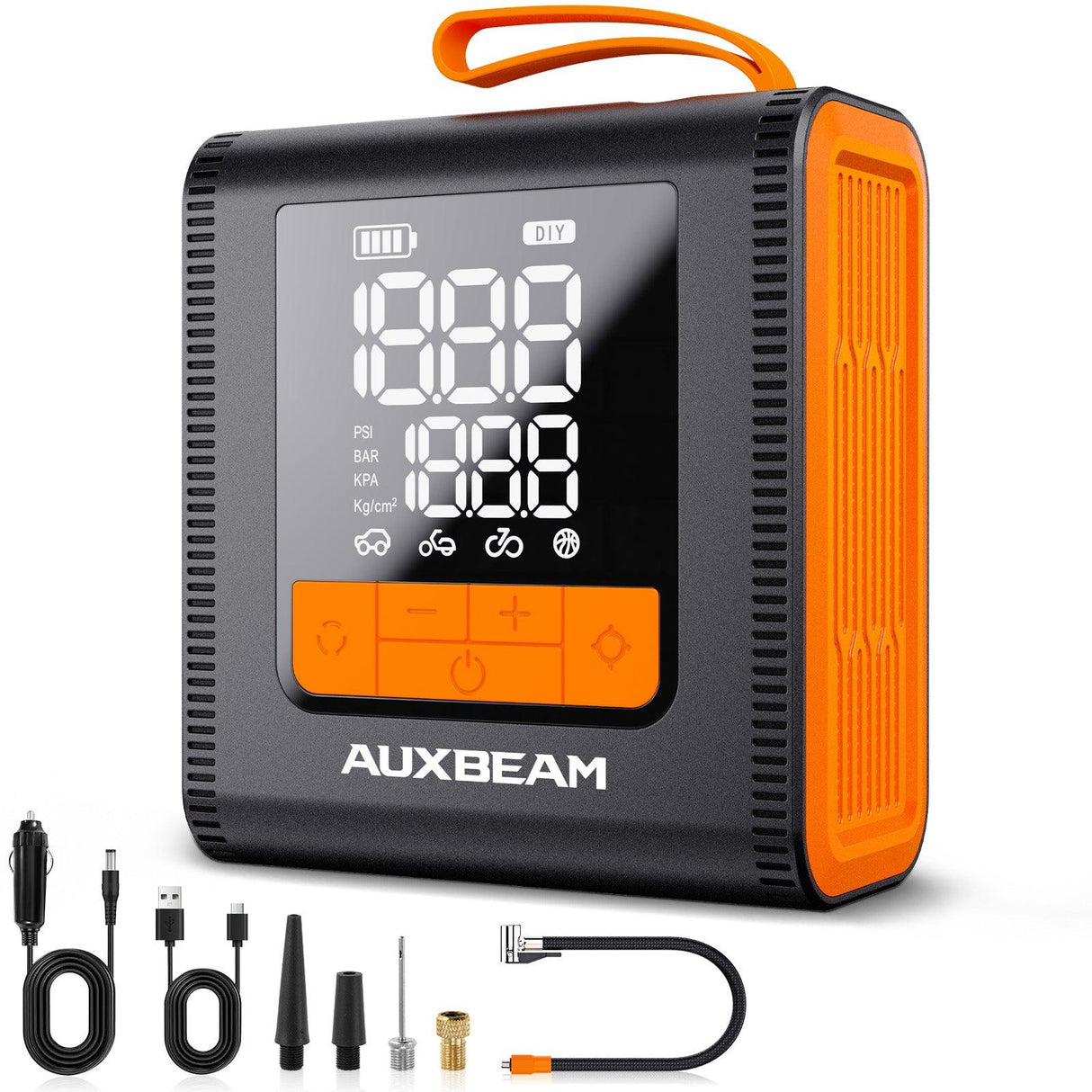 🆕Model-H4 19mm Cylinder Portable Car Tire Inflator Air Compressor Pump for Pickup Truck Car Motorcycle Bike Ball