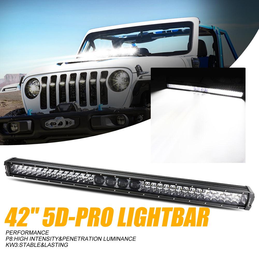 5D-PRO Series 12 Inch/22 Inch/32 Inch/42 Inch/52 Inch Spot LED Light Bar with 5D Projectors
