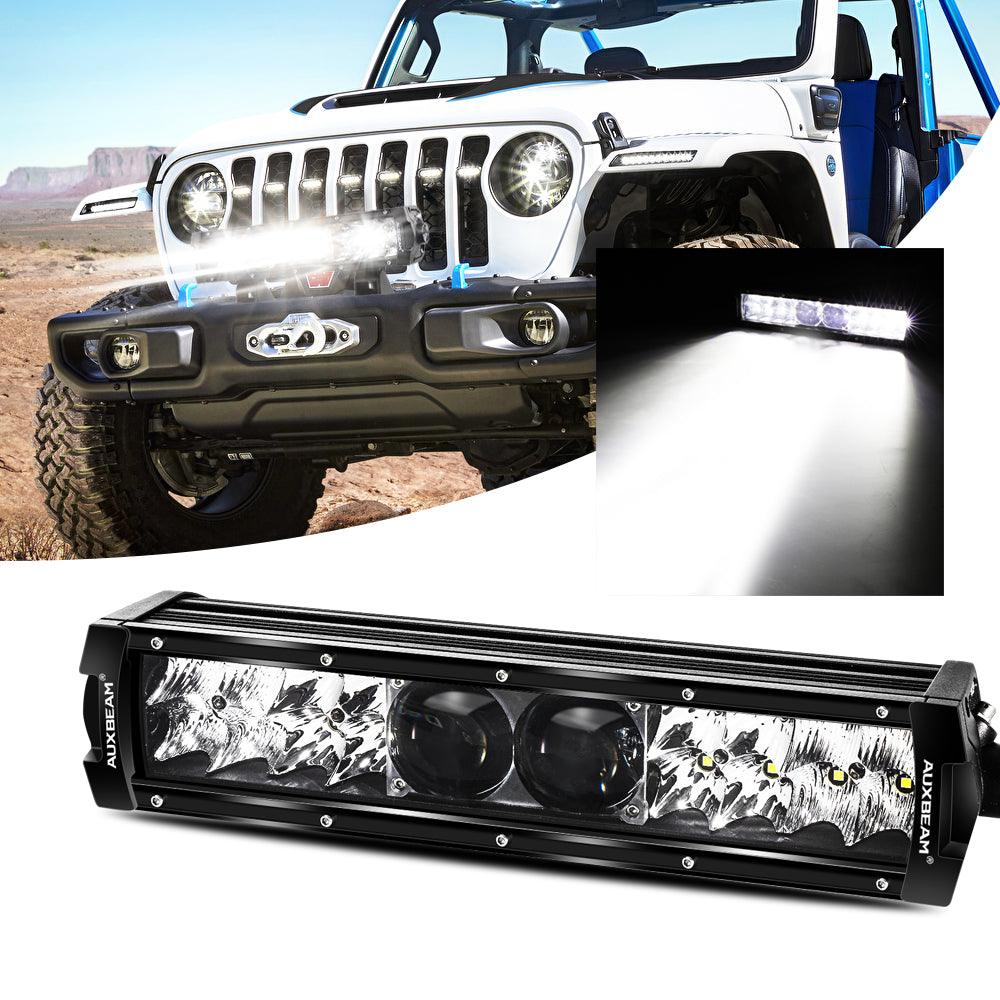 NEW 5D-PRO Series Spot Led Light Bars with DT Wiring Harness Kit For JEEP