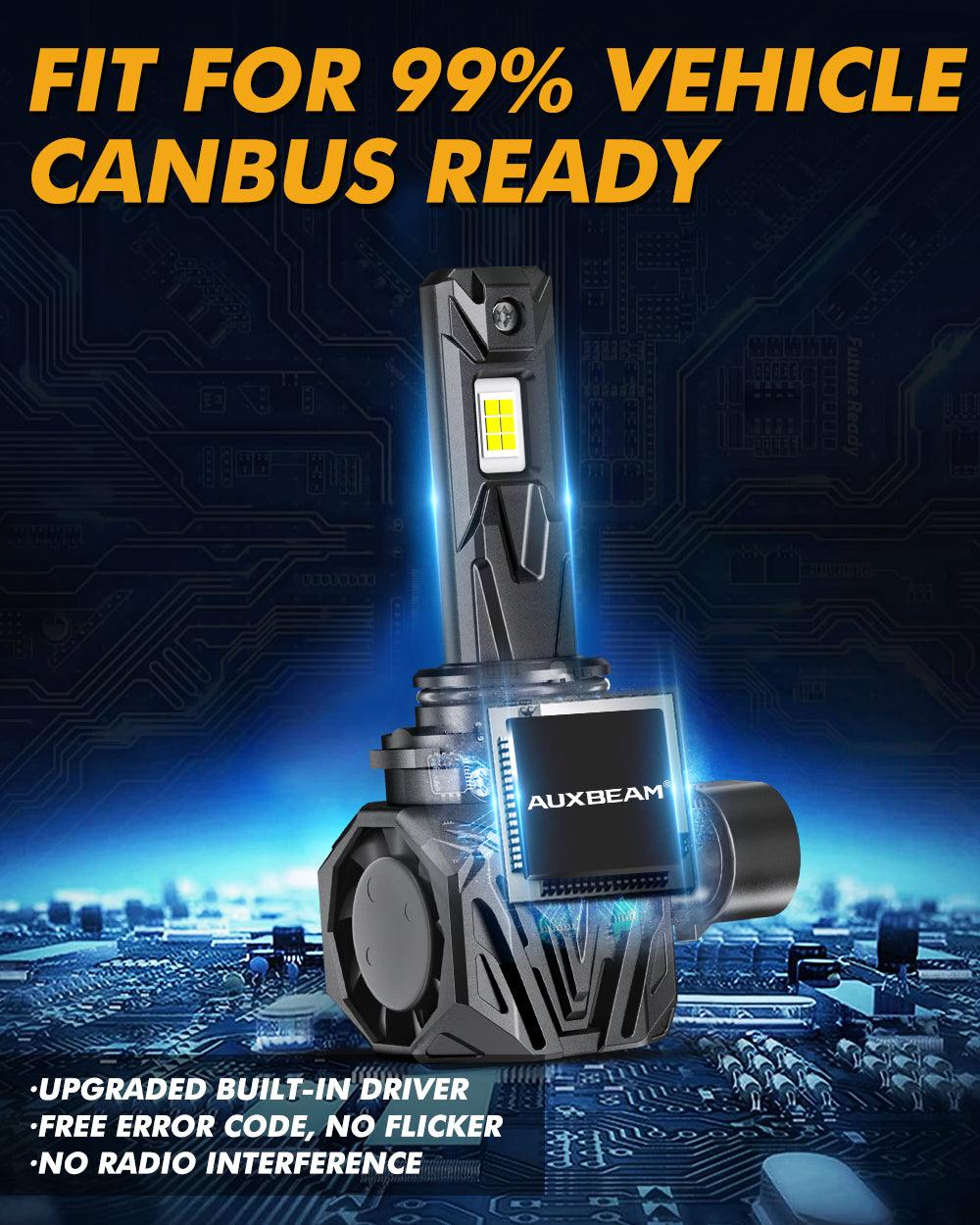 🆕9005+9006 LED Headlight Bulbs Q40 Series Ultra-High Brightness 120W 30000LM 6500K Cool White | 4 Bulbs