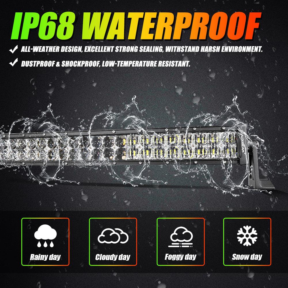 New 52 Inch V-PRO Series Curved RGBW Color Changing Off Road Led Light Bar for ATV UTV SIDE BY SIDES