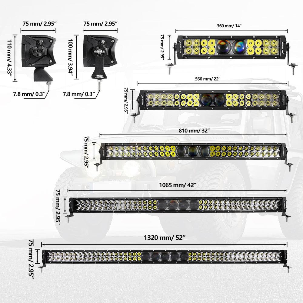 5D-PRO Series LED Light Bar with 5D Projectors For Chevy Tahoe