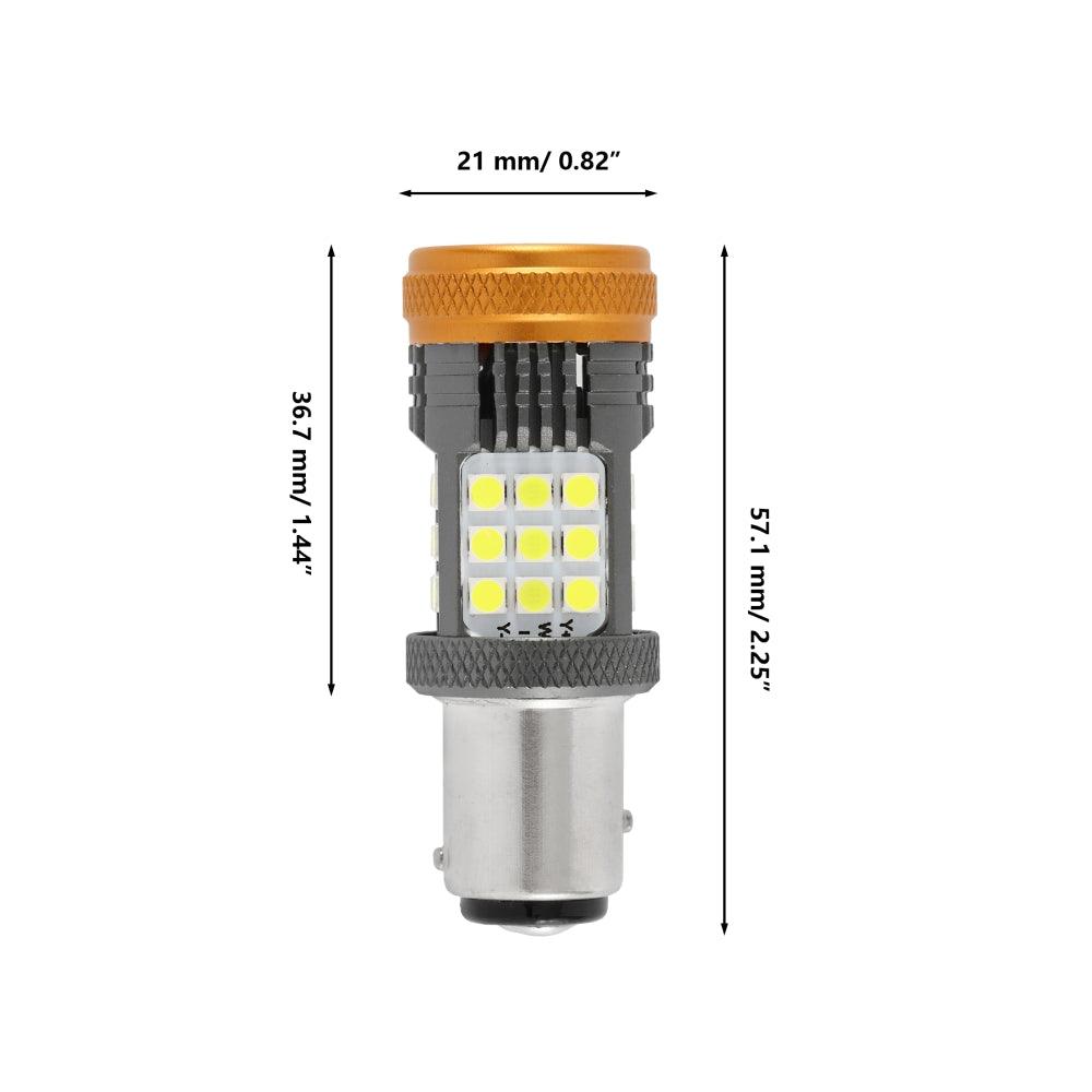 (2pcs/set) 🆕1157 BAY15D 1156 BA15S BAU15S White Amber Red Canbus Error Free No Hyper Flash LED Turn Signal DRL Brake Light Tail Light Reversing Light Bulbs Fan Cooling