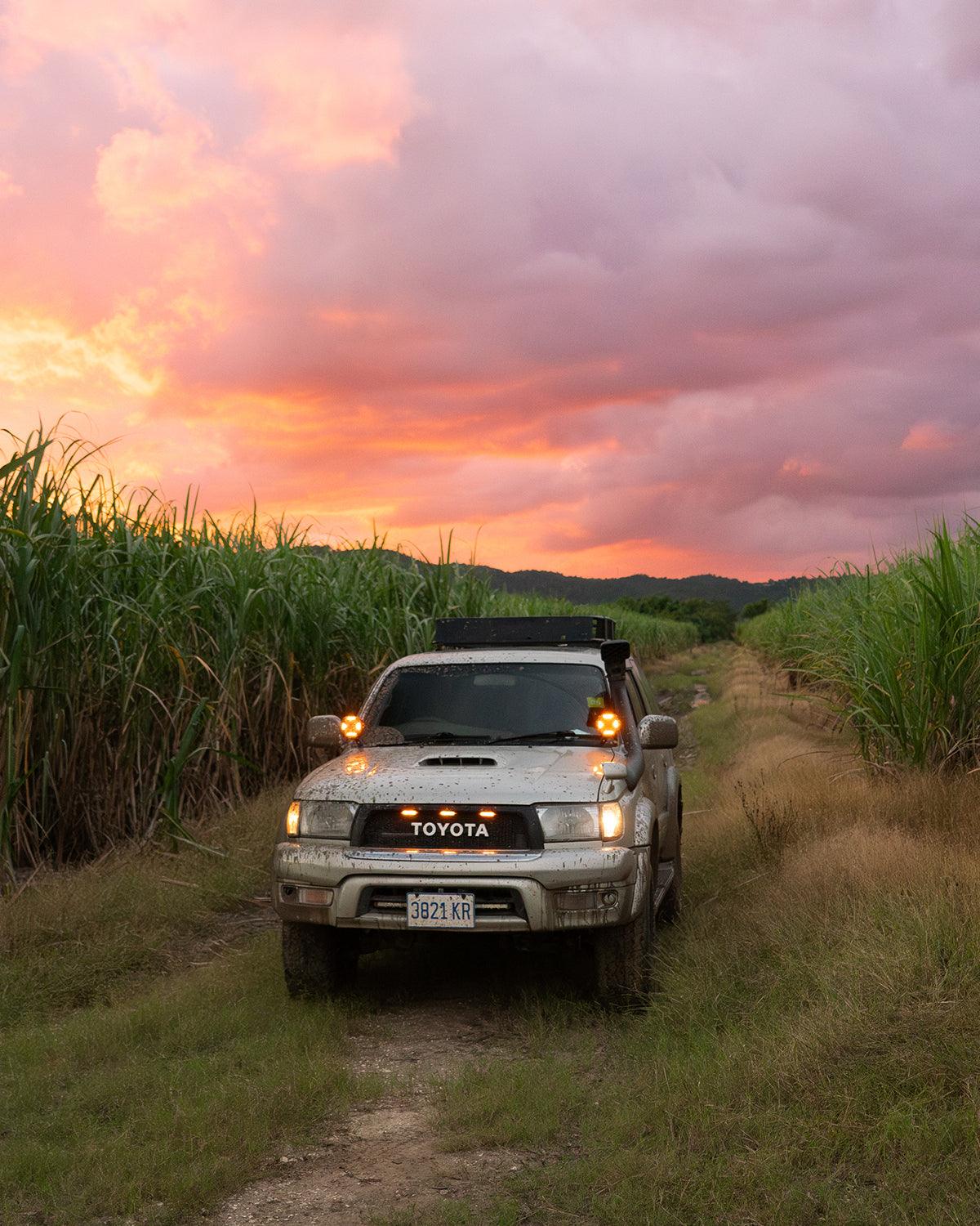 CUBE-Z Series 4 Inch LED Pod Lights Off Road Lights with White DRL & Amber Turn Signal Lights