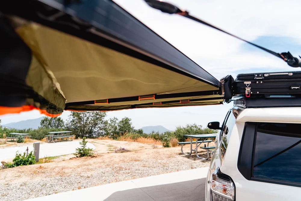 180 DEGREE AWNING, XL, DRIVER OR PASSENGER SIDE, C-CHANNEL ALUMINUM, OLIVE Tipella Backcountry