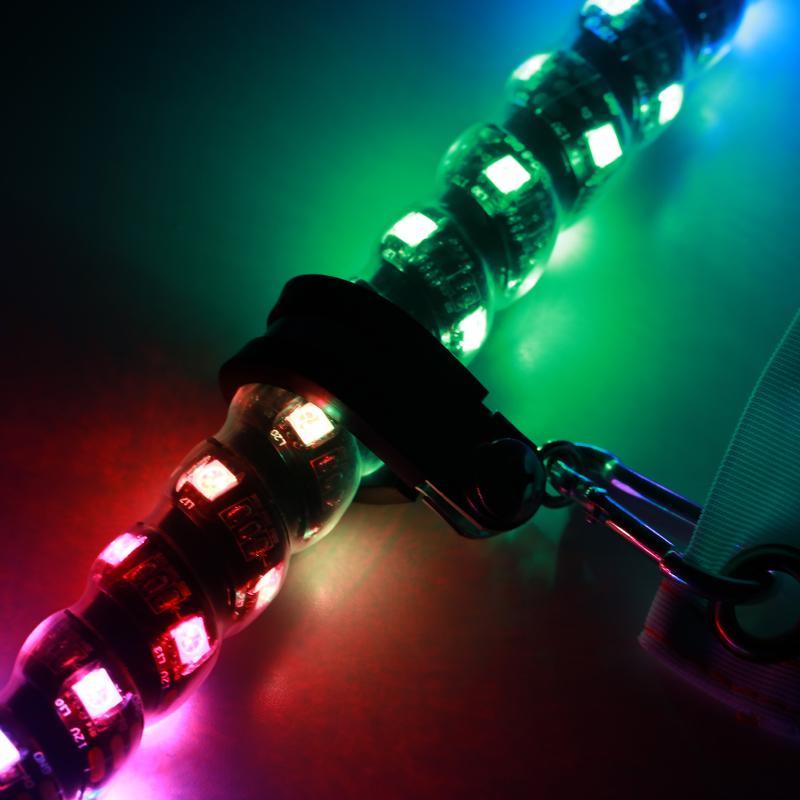 (2pcs/set) 3FT/4FT LED RGB Whip Lights with Turn Signal & Brake Light, Bluetooth APP/ Remote Control