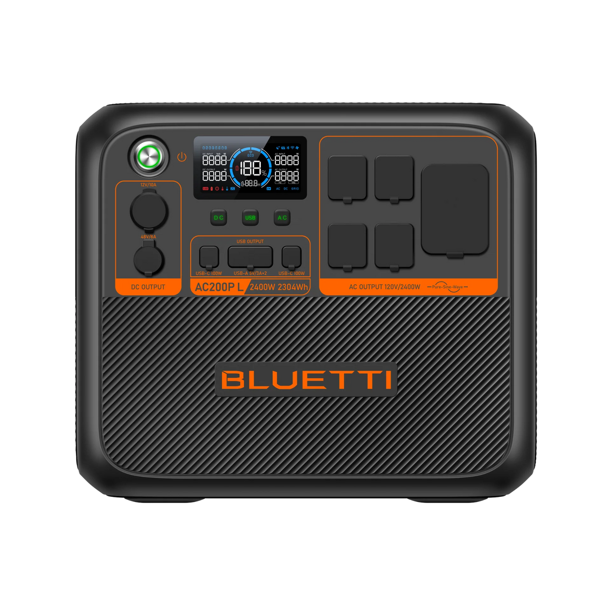 BLUETTI AC200P L Portable Power Station | 2,400W Pure Sine Wave, 2,304Wh LiFePO4 Battery | Fast Charging, Expandable Power for RV, Home Backup & Off-Grid Living