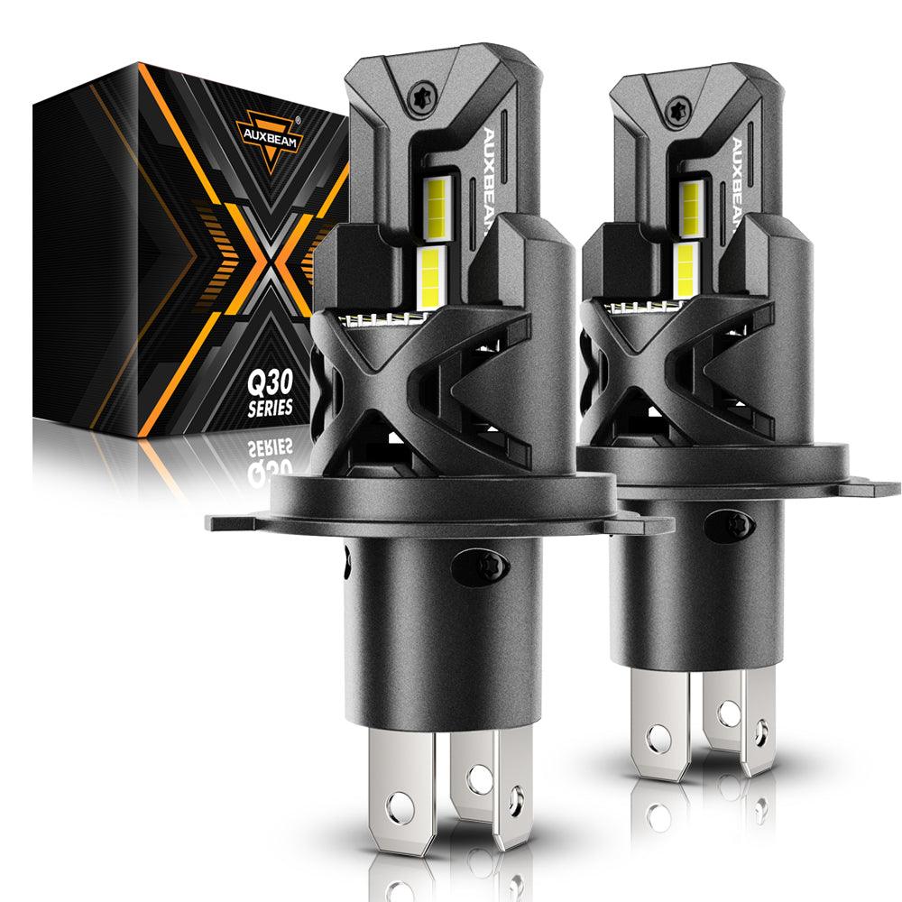 H4 HS1 LED Headlight Bulb Q30 Series Brightest Wireless High Low Dual Beam for Motorcycle Car Truck ATV UTV Snowmobile | 2 Bulbs