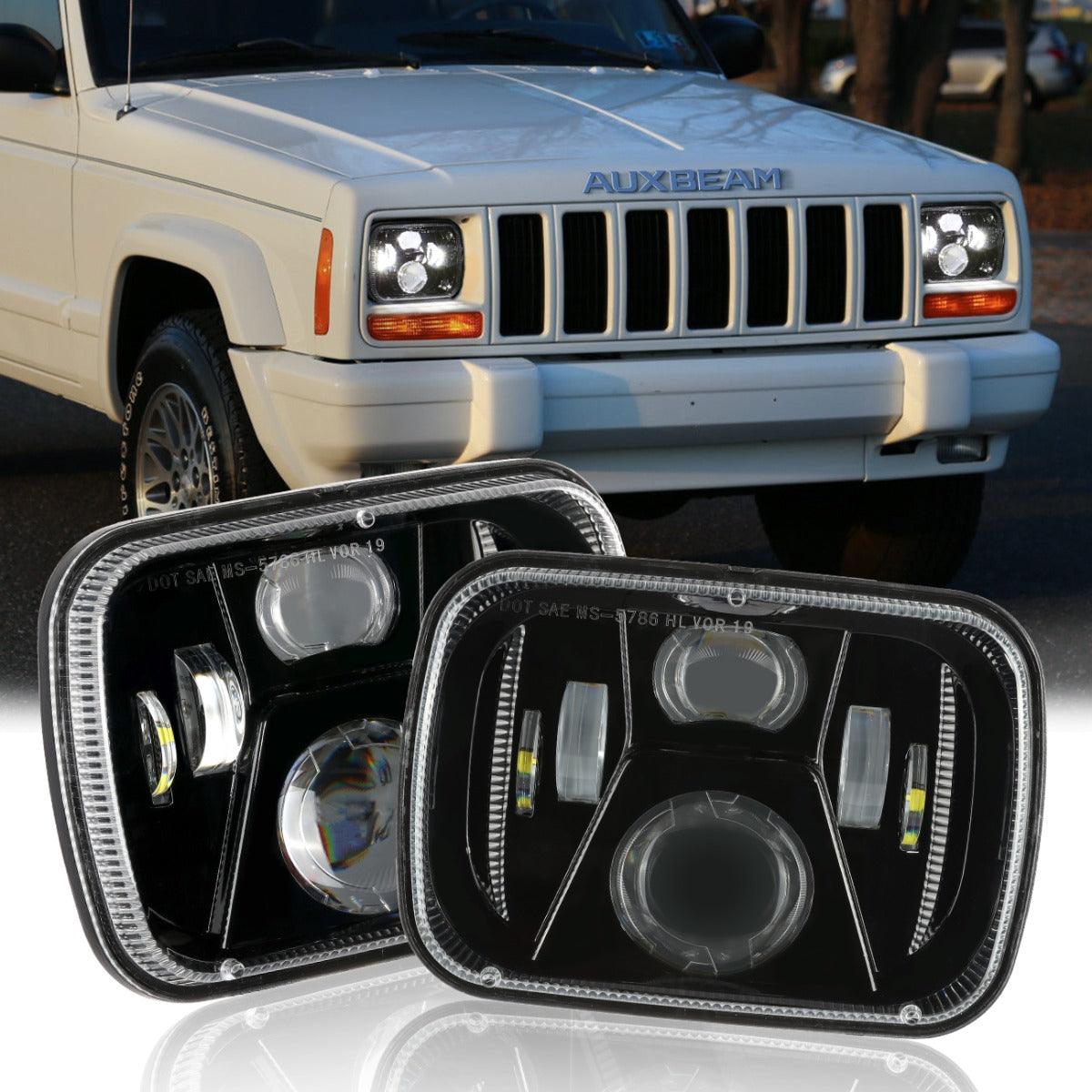 (2pcs/set) 110W 7x6 LED light Headlights for Jeep XJ YJ MJ