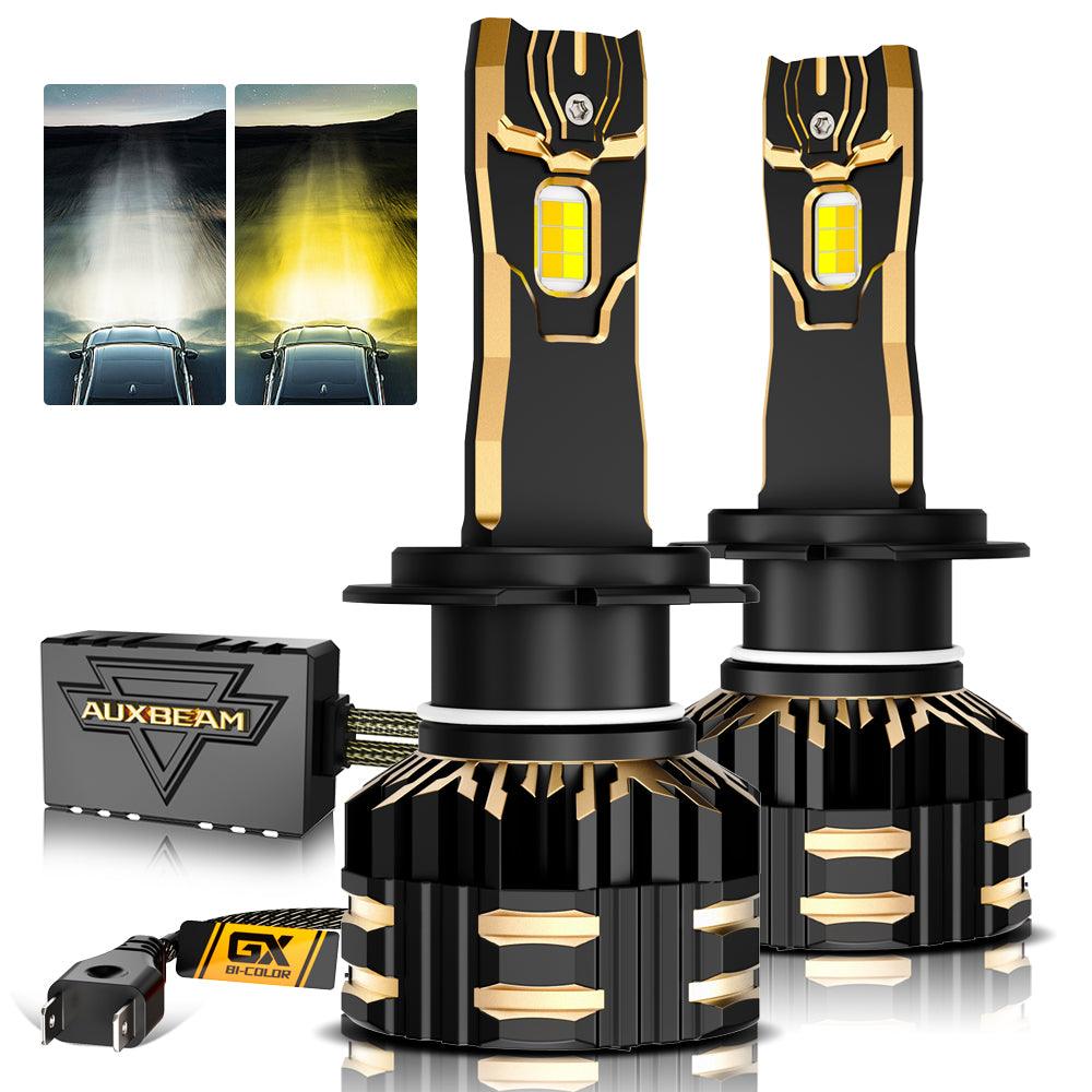 H7 LED Bulb Fog Lights/Low Beam Lights 110W 25000LM GX Bi-Color Series High Power & Brightness Dual Color Switchback | 2 Bulbs