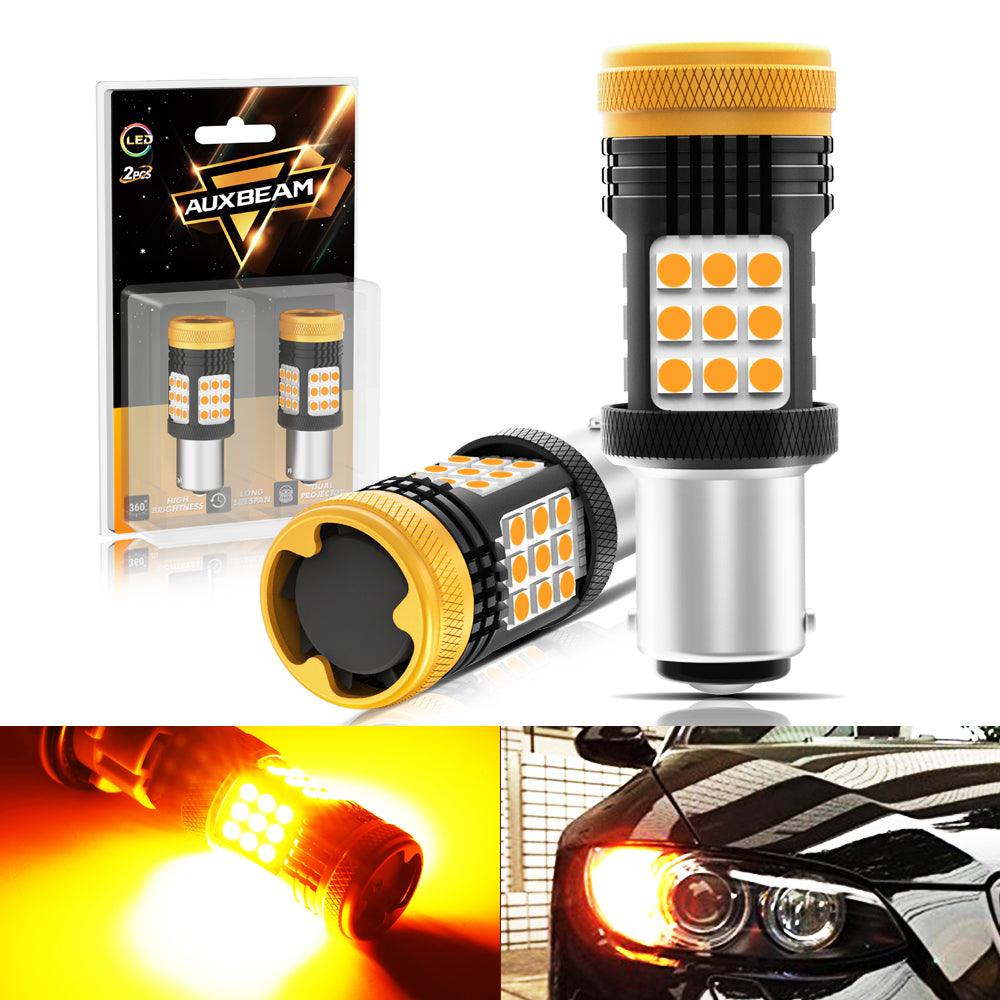(2pcs/set) 🆕1157 BAY15D 1156 BA15S BAU15S White Amber Red Canbus Error Free No Hyper Flash LED Turn Signal DRL Brake Light Tail Light Reversing Light Bulbs Fan Cooling