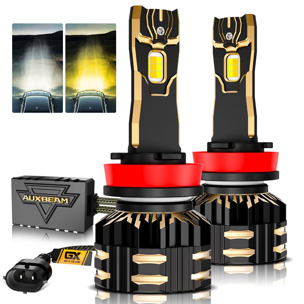H11/H9/H8/H16JP LED Bulb Fog Lights/Low Beam Lights 110W 25000LM GX Bi-Color Series High Power & Brightness Dual Color Switchback | 2 Bulbs