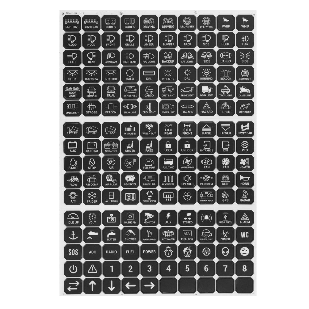 120 Universal Stickers for Switch Panel