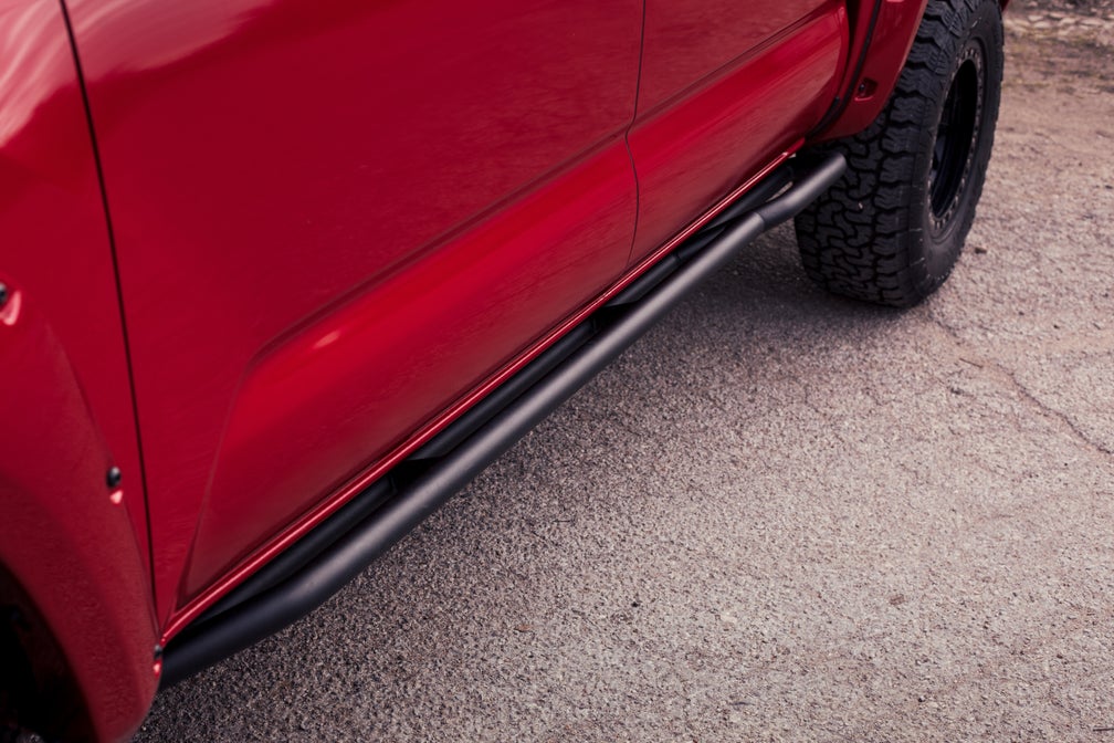 2005-2023 TOYOTA TACOMA DOUBLE CAB SHORT BED/ACCESS CAB LONG BED REVO ROCK SLIDERS Body Armor 4x4