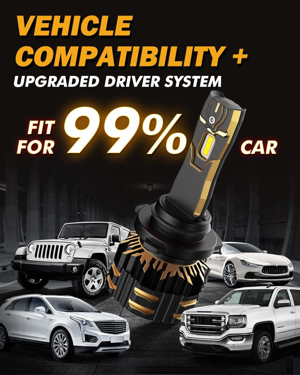 For 2000-2001 Toyota Camry 9005 9006 LED Headlight Bulbs Bundle