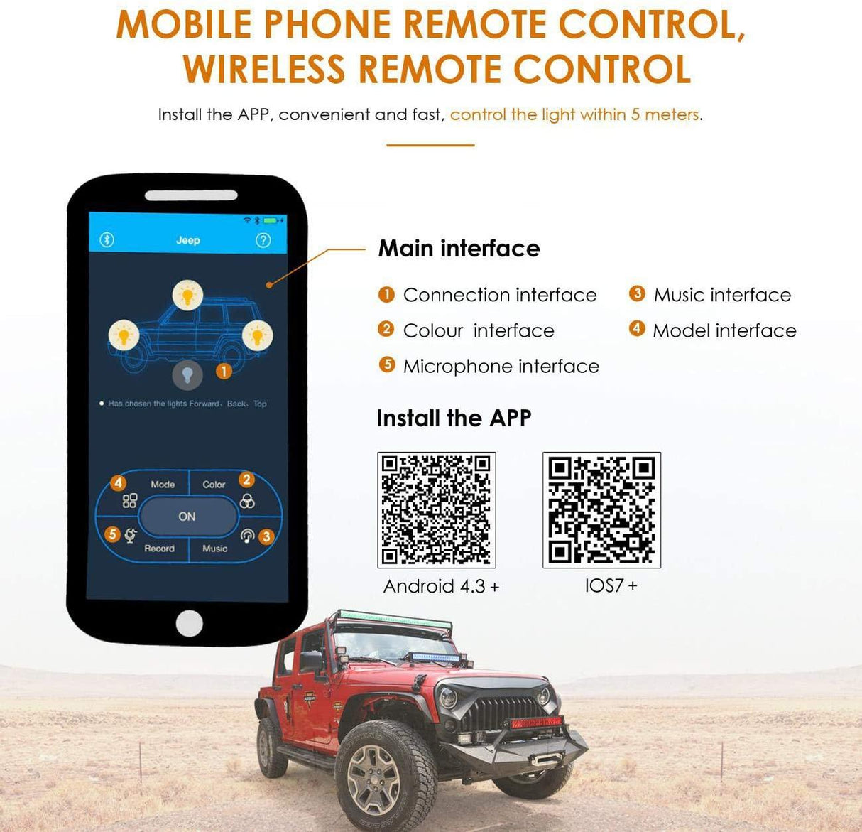 32 inch V-Series Curved RGB Color Changing Off Road Led Light Bar