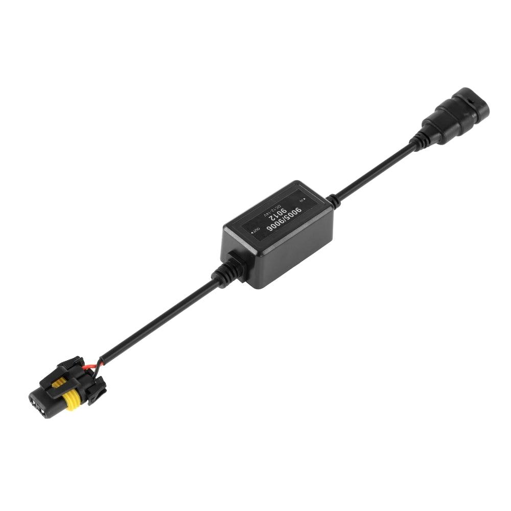 9012/HIR2 C10-Model Enhanced LED Headlight Bulbs Canbus Decoder Anti-flicker Hyper Flash No Warning Harness Resistor Conversion Kit 2pcs/set