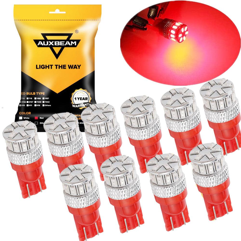 🔥T10/168/194/W5W/2825 White/Red/Amber LED Canbus Non-Polarity Light Bulb for Dome Map License Plate Trunk Cargo Bulbs