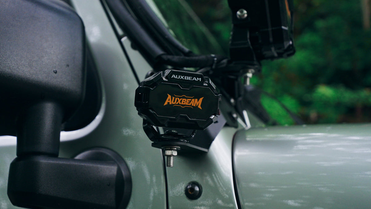Auxbeam MASTER-T Series 3-Inch Spot Beam Off-Road Lights Amber Backlight