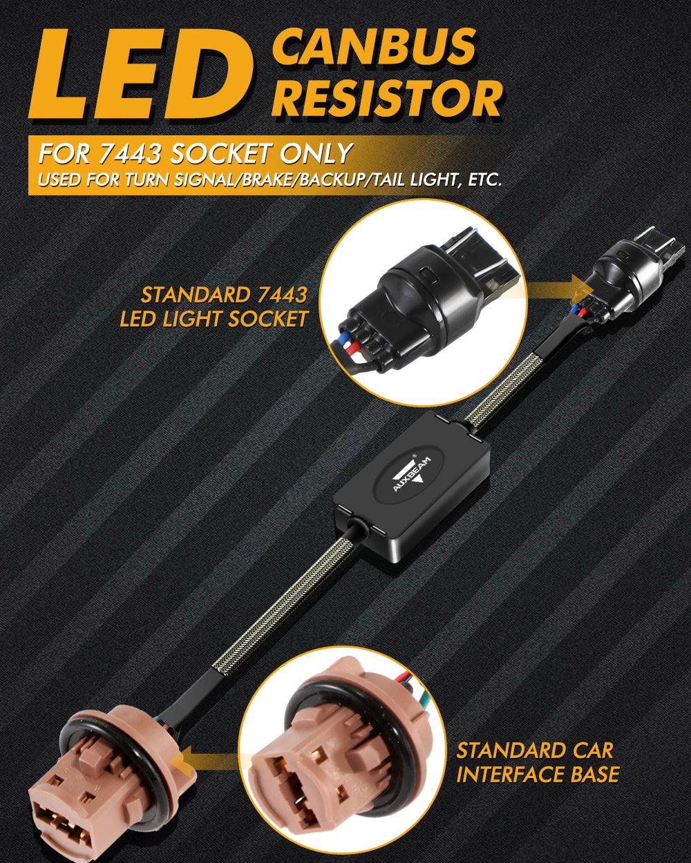 π7443 US-CK C8-Model Decoder Anti-Flicker CANBUS Resistors Decoder Avoid Fast Hyper Flash Turn Signal Blink Light Dashboard Error Code 2pcs/set