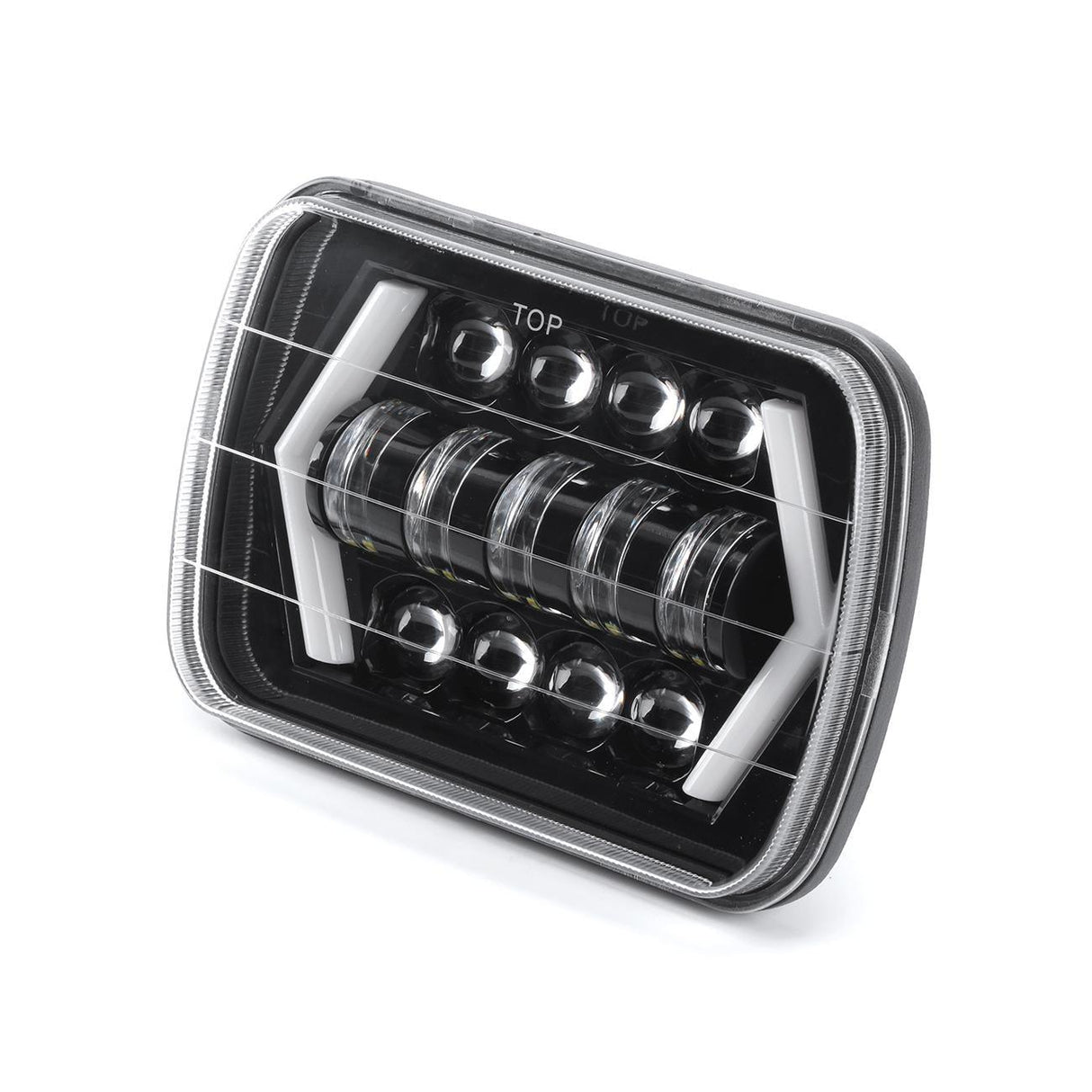 (2pcs/set) 7x6 Inch LED Projector Headlights with Hi-Lo Beam & Halo Ring DRL for Jeep Wrangler YJ XJ MJ