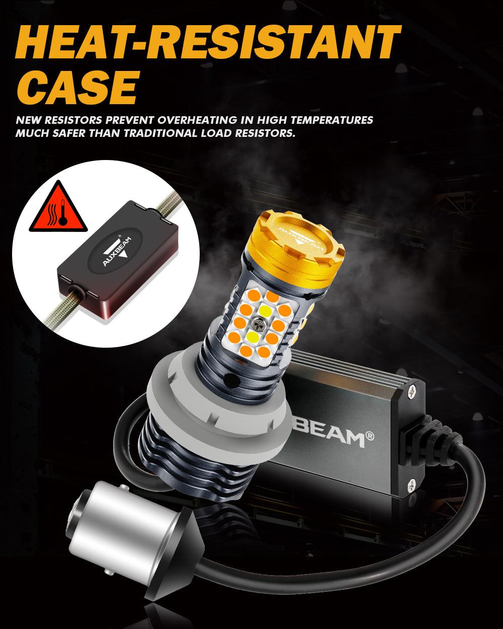 🆕1157 BAY15D LED Front Turn Signal & DRL Light Bulbs 800% High Brightness CAN-Bus Error Free Dual Color Switchback White & Amber B31 Series | 2 Bulbs