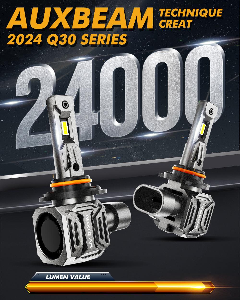 9005+H11 LED Headlight Bulbs Q30 Series Brightest Wireless 110W 24000LM 6500K Cool White | 4 Bulbs