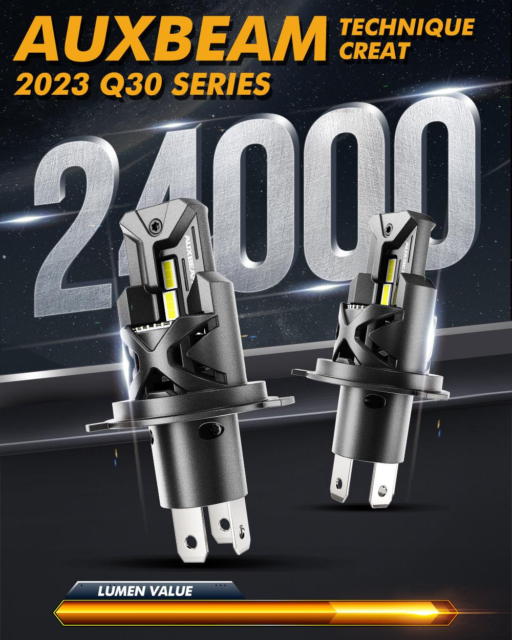 H4 HS1 LED Headlight Bulb Q30 Series Brightest Wireless High Low Dual Beam for Motorcycle Car Truck ATV UTV Snowmobile | 2 Bulbs