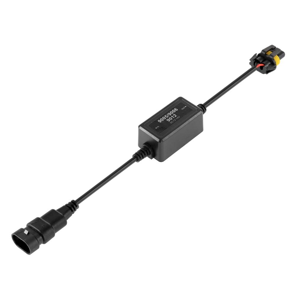 9012/HIR2 C10-Model Enhanced LED Headlight Bulbs Canbus Decoder Anti-flicker Hyper Flash No Warning Harness Resistor Conversion Kit 2pcs/set