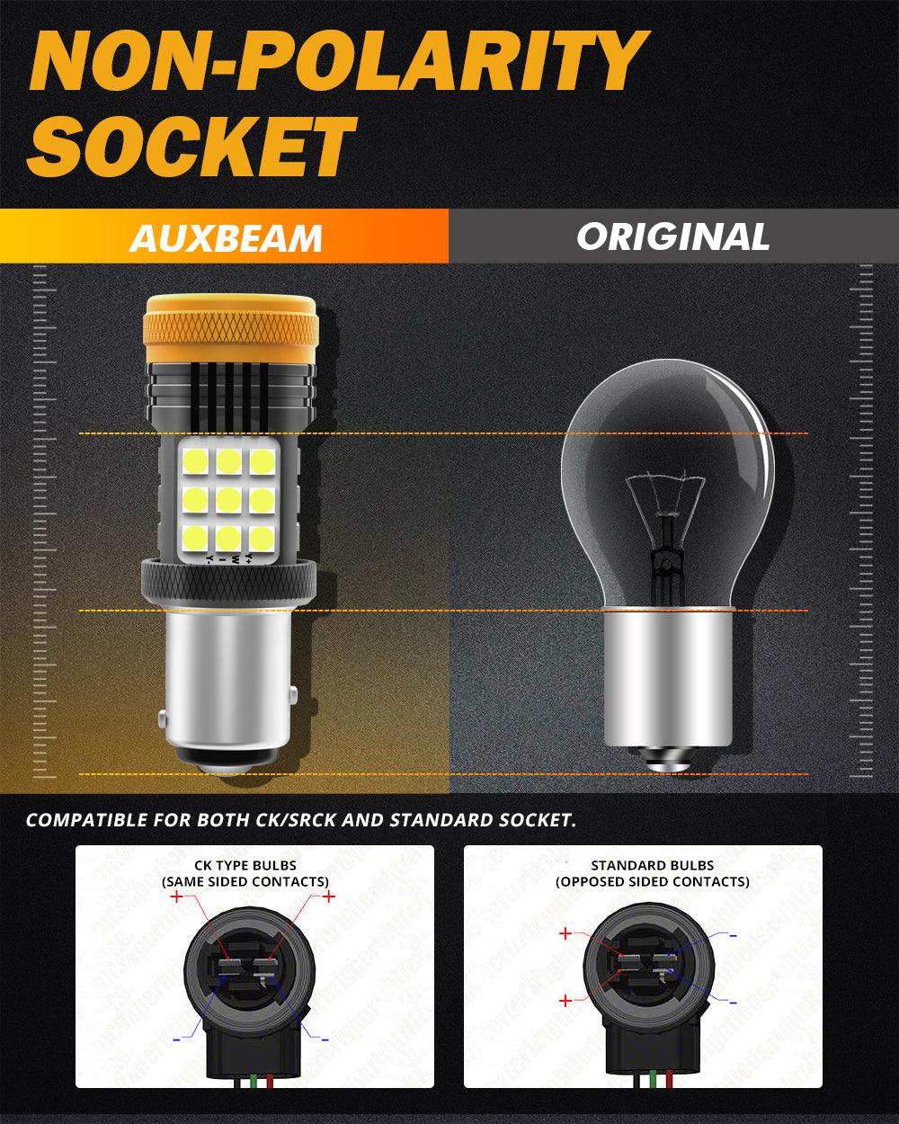 (2pcs/set) 🆕1157 BAY15D 1156 BA15S BAU15S White Amber Red Canbus Error Free No Hyper Flash LED Turn Signal DRL Brake Light Tail Light Reversing Light Bulbs Fan Cooling