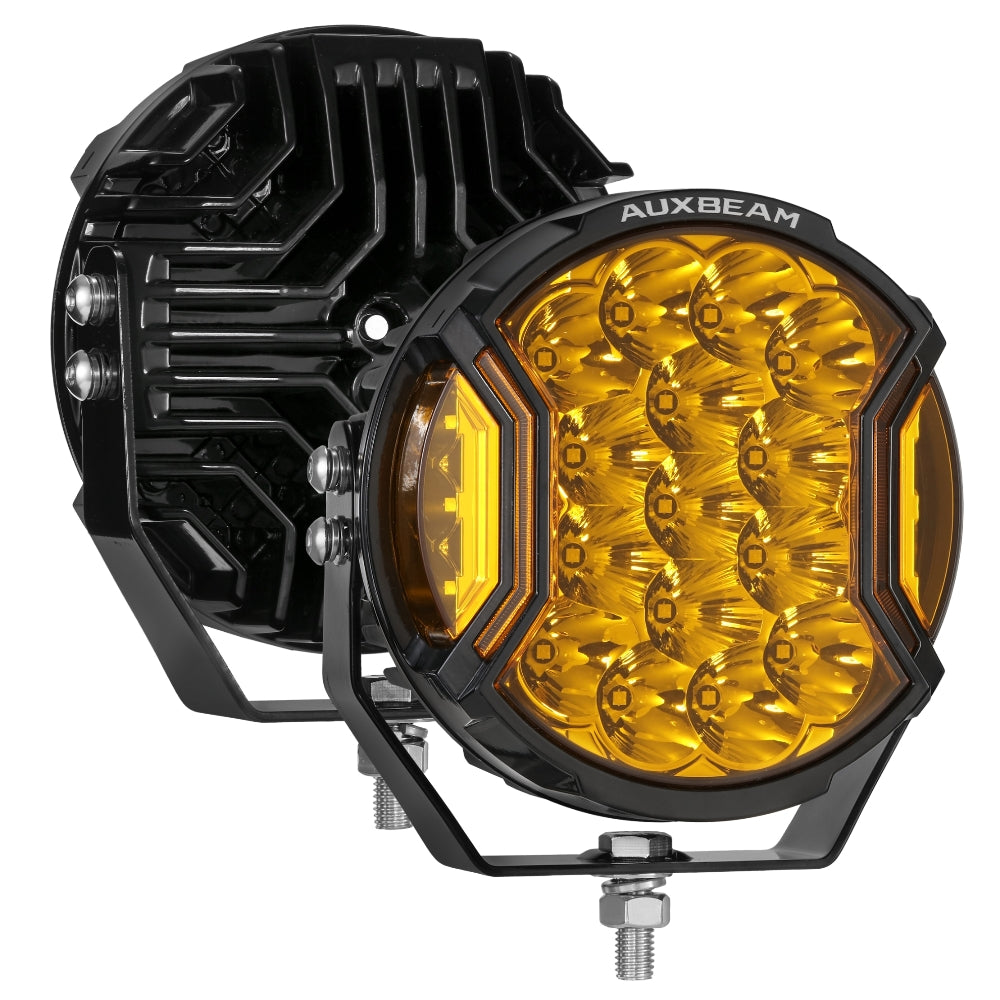 V-ULTRA Series | 7 Inch 226W LED Side Shooter Amber Pod Lights with Amber DRL