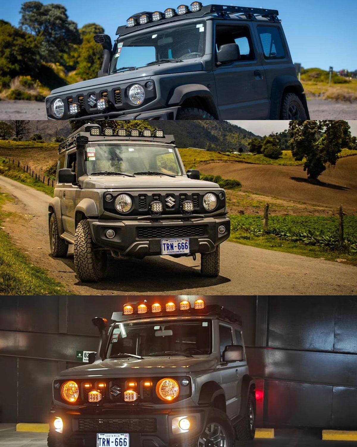 V-max Series 6Pcs Side Shooter Pod Lights with Power Harness