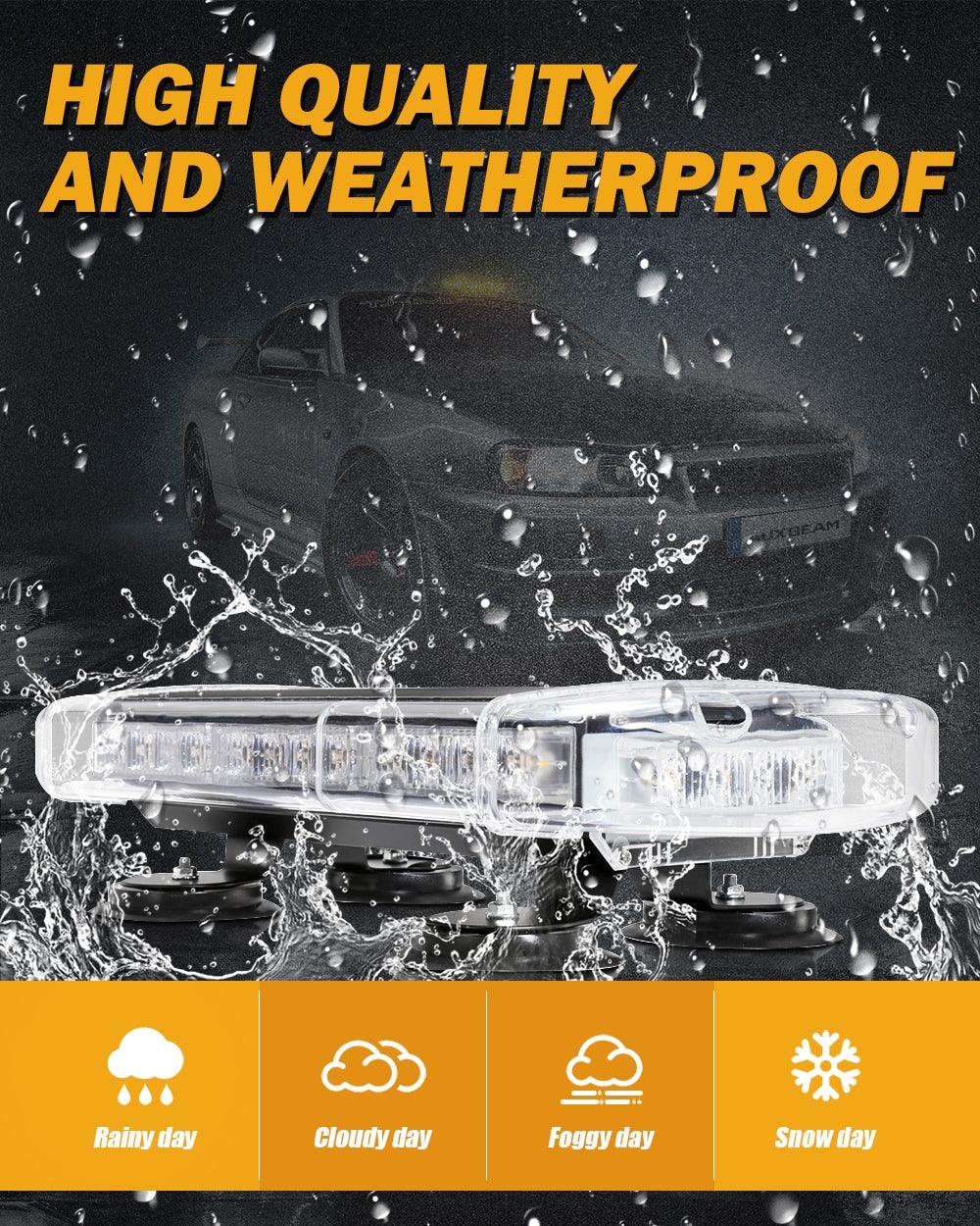 21.5" Rooftop Strobe Flashing Light Bar, 20 Flashing Modes Magnetic Mount Emergency Safety Warning Caution Beacon Lights