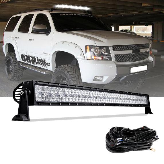 22 Inch-52 Inch 5D Series Straight/Curved Combo Beam Double Row LED Light Bar for Chevy Tahoe