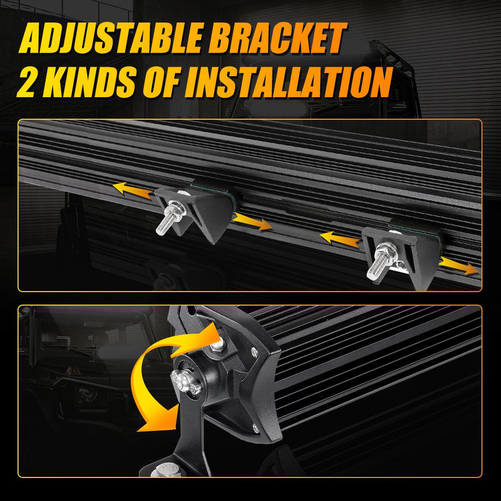 12"/22"/32"/42"/52" 5D-PRO Series LED Light Bar with 5D Projectors for Ford F250 Super Duty