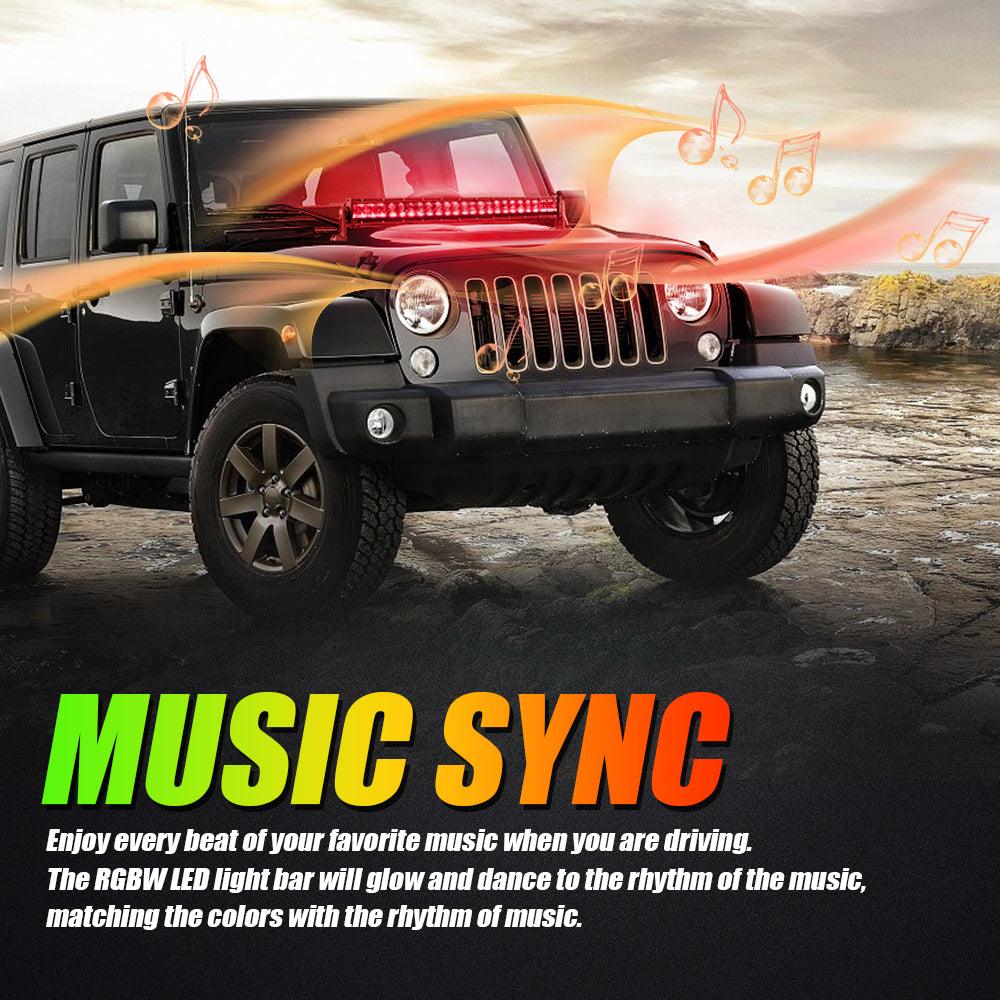 New 32 Inch V-PRO Series Straight RGBW Color Changing Off Road Led Light Bar for ATV UTV SIDE BY SIDES