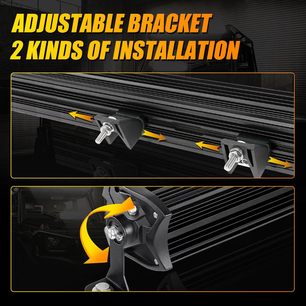 NEW 5D-PRO Series Spot Led Light Bars with DT Wiring Harness Kit For JEEP