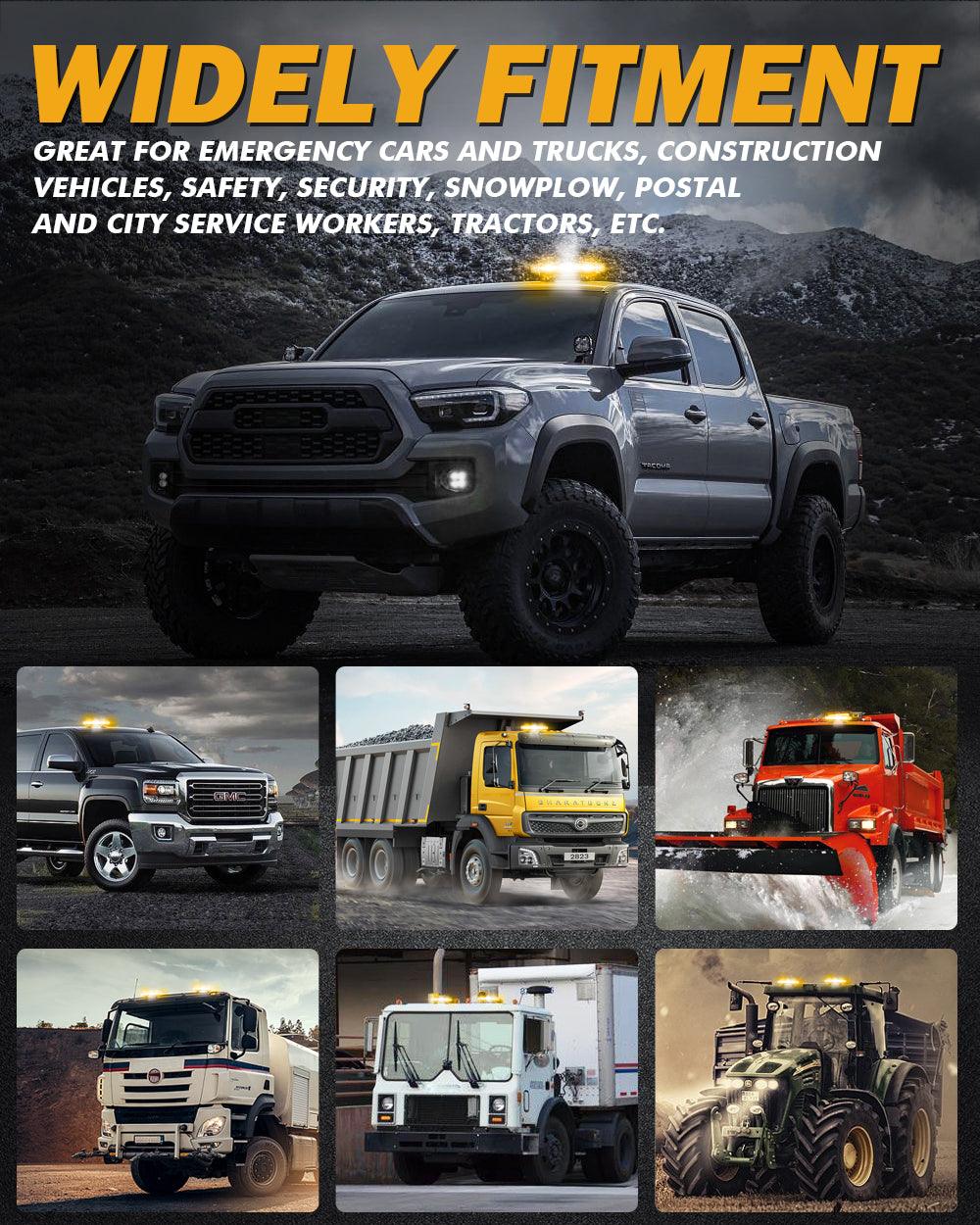 17" Rooftop Strobe Flashing Light Bar, 23 Flashing Modes Magnetic Mount Emergency Safety Warning Caution Beacon Lights