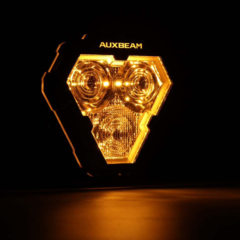 Auxbeam MASTER-T Series 5" Combo Beam Off-Road Lights Amber Backlight