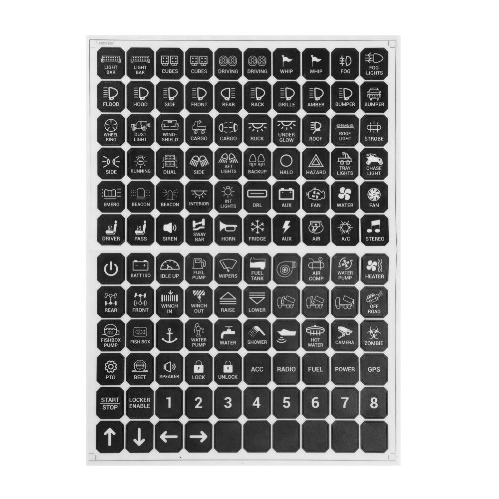 120 Universal Stickers for Switch Panel