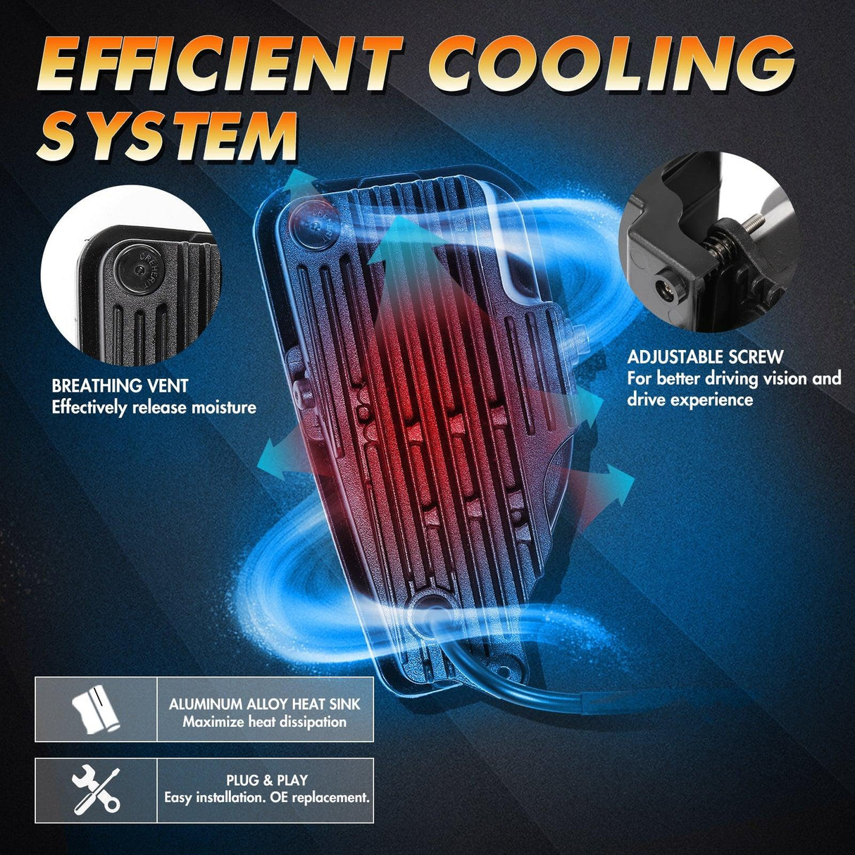 (2pcs/set) 45W DOT Approved LED Fog Lights with DRL for 2016-2018 Chevy Silverado 1500 (Black/Chrome)