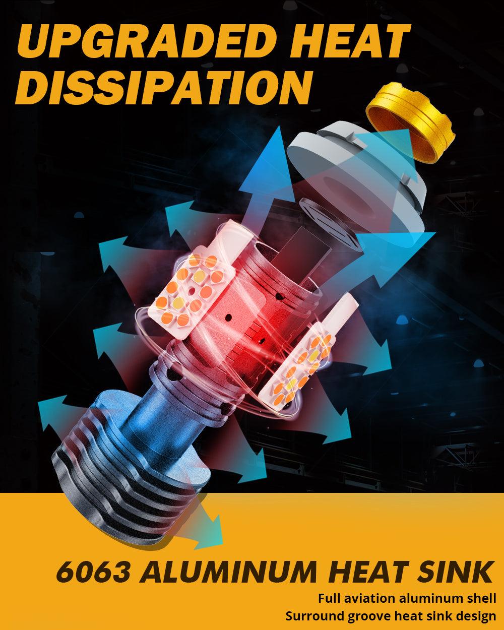 🆕1157 BAY15D LED Front Turn Signal & DRL Light Bulbs 800% High Brightness CAN-Bus Error Free Dual Color Switchback White & Amber B31 Series | 2 Bulbs