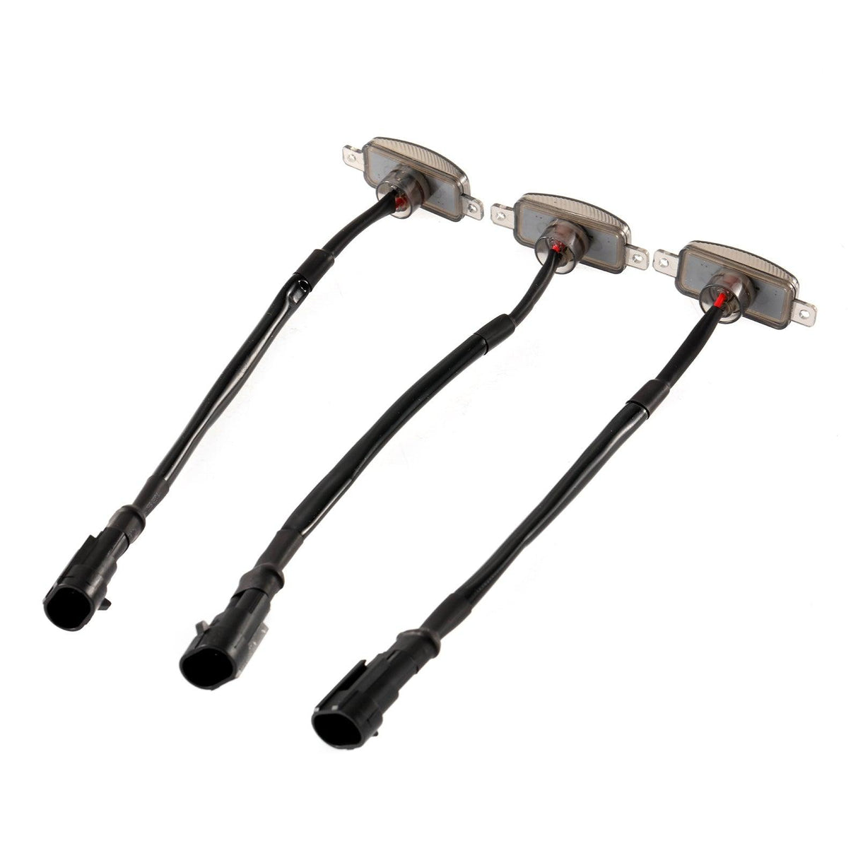 (3pcs/set) LED Front Grille Lights Raptor Style Amber Light Universal Car Modification (Amber shell/ Smoked shell)