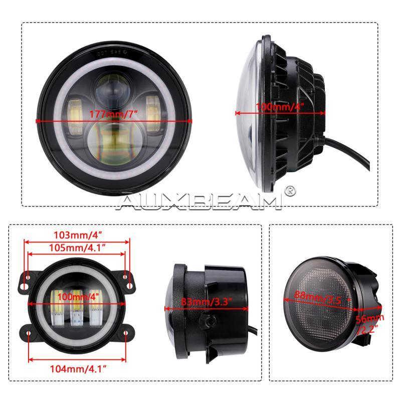 (6PCS/SET) LIGHT + FOG LIGHTS + TURN SIGNALS FOR JEEP WRANGLER